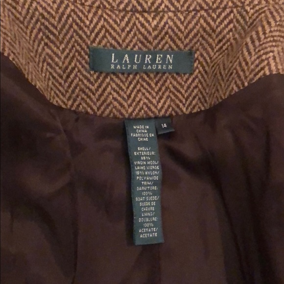 Ralph Lauren Herringbone Riding Jacket Size 14 - Picture 8 of 11